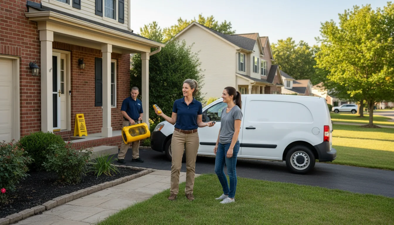 Residential water damage restoration in Middletown, OH